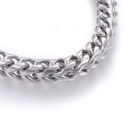 Tarnish Resistant 304 Stainless Steel Chain Bracelets&nbsp;BJEW-L631-42P