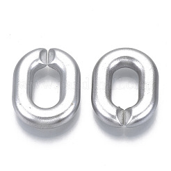 Opaque Spray Painted Acrylic Linking Rings&nbsp;OACR-S021-18B-B02