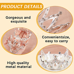 4Pcs 4 Styles Alloy Rhinestones Crown Cake Decoration&nbsp;DIY-SP0003-26S