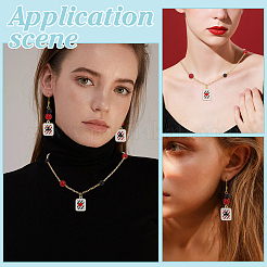 40Pcs 4 Styles Alloy Enamel Pendants&nbsp;ENAM-PH0003-06