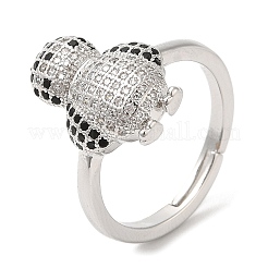 Penguin Cubic Zirconia Adjustable Rings&nbsp;RJEW-K247-01P