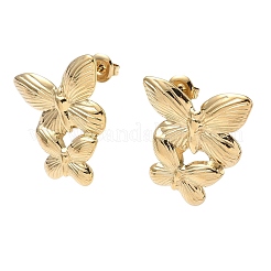 304 Stainless Steel Butterfly Stud Earrings&nbsp;EJEW-K268-65G