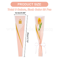 120Pcs 6 Colors OPP Gift Bags&nbsp;ABAG-NB0001-34