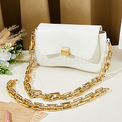 2Pcs 2 Styles CCB Plastic Rectangle Link Purse Chains&nbsp;FIND-HS0002-14G