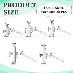 100Pcs 5 Styles 304 Stainless Steel Slide On End Clasp Tubes&nbsp;STAS-UN0060-24P-02