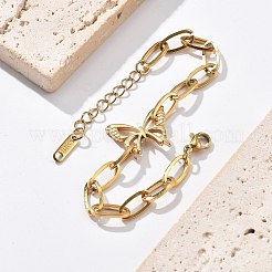 304 Stainless Steel Charm Bracelets&nbsp;BJEW-F487-02G