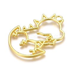 Alloy Open Back Bezel Pendants&nbsp;PALLOY-P182-14G