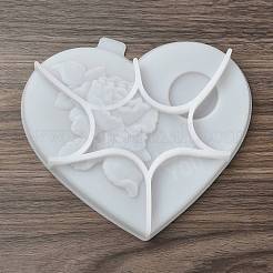 Heart Shaped with Rose Tealight Candle Holder Silicone Molds&nbsp;LS-SIL-Z018-02