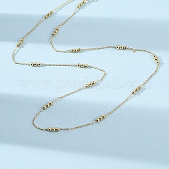2MM Brass Round Ball Cable Chain Necklaces&nbsp;MAK-L045-01G