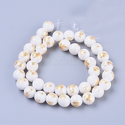 Natural Mashan Jade Beads Strands&nbsp;G-F670-A18-10mm