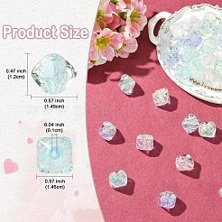 20Pcs 5 Colors Handmade Foil Glass Beads&nbsp;FOIL-YW0001-06