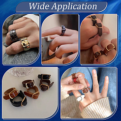 10Pcs 10 Colors Leather Rings&nbsp;RJEW-UN0003-02