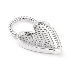 Brass Micro Pave Clear Cubic Zirconia Pendants&nbsp;ZIRC-L097-004P