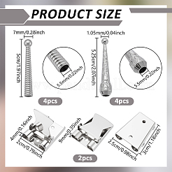 8Pcs 2 Styles Alloy Cord Ends&nbsp;FIND-NB0006-89P
