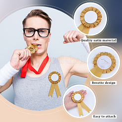 6Pcs 3 Styles Award Ribbon Shape Iron Badge Pins&nbsp;JEWB-CP0001-65