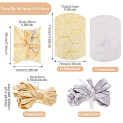 30 Sets 2 Colors Hot Stamping Pillow Cardboard Paper Printed Candy Boxes&nbsp;CON-TA0001-29