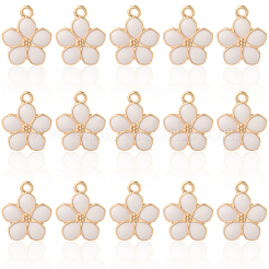 30Pcs Light Gold Plated Alloy Enamel Pendants&nbsp;ENAM-SC0006-75B