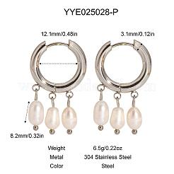Fashionable 304 Stainless Steel Rice Chandelier Earrings&nbsp;HF3347-2