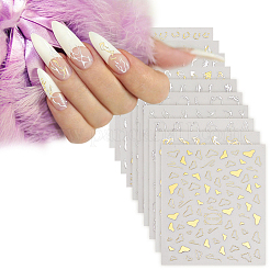 10 Sheets 10 Style Gold Stamping Wave French French Tips Nail Stickers&nbsp;MRMJ-HY0002-33