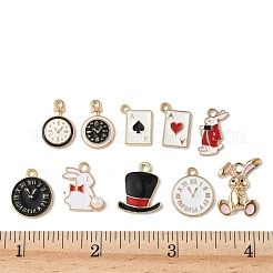 20Pcs 10 Styles Alloy Enamel Pendants&nbsp;ENAM-FP0002-89