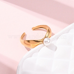 304 Stainless Steel Cuff Open Rings&nbsp;RJEW-C151-02G