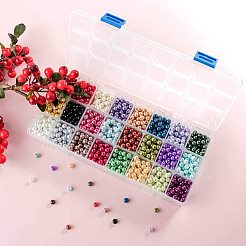 Eco-Friendly Dyed Glass Pearl Round Beads&nbsp;HY-PH0011-01-6mm