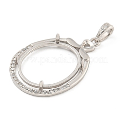 925 Sterling Silver Pendant Cabochon Settings&nbsp;STER-B005-16P