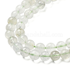 Natural Green Beryl Beads Strands&nbsp;G-F787-01-6mm