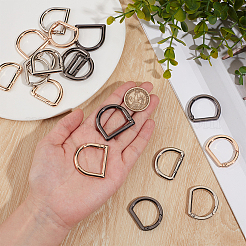 18Pcs 9 Styles Alloy D Rings&nbsp;FIND-BC0014-19