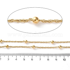 304 Stainless Steel Chains with Beads&nbsp;CHS-F020-12G
