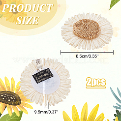 Flower Rattan Woven Shoe Decorations&nbsp;AJEW-WH0518-95