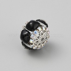 Polymer Clay Pave Rhinestone Beads&nbsp;FIND-TAC0020-23G