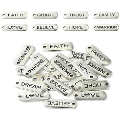 DIY Inspirational Word Tibetan Style Alloy Pendants Keychain Making Kits&nbsp;DIY-YW0008-81