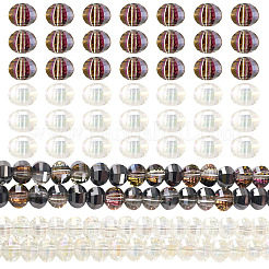 2 Strands 2 Styles Electroplate Transparent Glass Beads Strands&nbsp;EGLA-TA0013-68