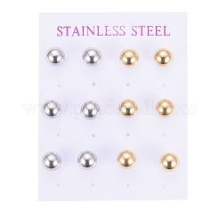 304 Stainless Steel Ball Stud Earrings&nbsp;EJEW-I236-02