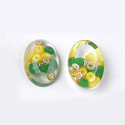 Transparent Resin Cabochons&nbsp;CRES-T014-10C