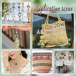 32 Pcs 8 Colors Natural Gemstone Tree of Life Keychains&nbsp;KEYC-PH01571