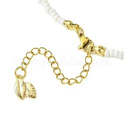 2Pcs 2 Colors Glass Seed Beaded Necklace Sets&nbsp;NJEW-MZ00053