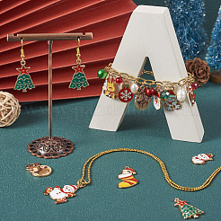 32Pcs 16 Styles Christmas Theme Alloy Enamel Pendants&nbsp;ENAM-TA0001-64