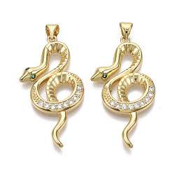 Brass Micro Pave Cubic Zirconia Pendants&nbsp;ZIRC-S067-036-NF