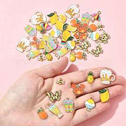 48Pcs 12 Styles Alloy Enamel Pendants&nbsp;ENAM-FS0003-51