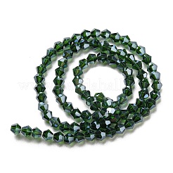 Transparent Electroplate Glass Beads Strands&nbsp;GLAA-F029-4mm-C25