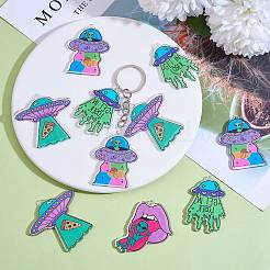 16Pcs 4 Style Alien Theme Colorful Acrylic Pendants&nbsp;FIND-SZ0002-97
