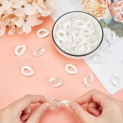 100Pcs 2 Style Acrylic Linking Rings&nbsp;OACR-CA0001-03