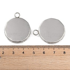 Non-Tarnish 304 Stainless Steel Pendant Cabochon Settings&nbsp;STAS-Z070-01P-03