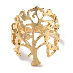 201 Stainless Steel Open Cuff Rings for Women&nbsp;RJEW-M020-08G-1