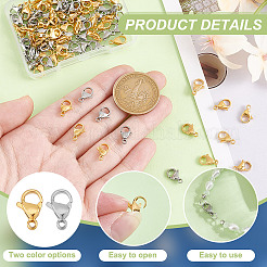 100Pcs 2 Colors 304 Stainless Steel Lobster Claw Clasps&nbsp;STAS-PH0006-10