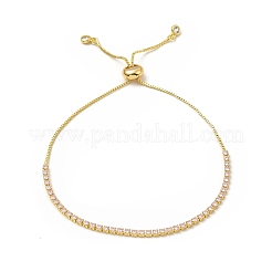 Adjustable Brass Micro Pave Cubic Zirconia Bracelets&nbsp;BJEW-A132-18G