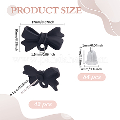 42Pcs Spray Painted Alloy Stud Earring Findings&nbsp;FIND-ME0004-22A
