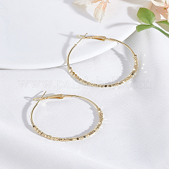 1Pair Alloy Hoop Earrings&nbsp;EJEW-LP0008-029LG